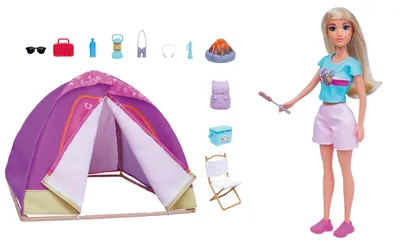 Image de Poupée avec tente et ensemble d'effets 30 Cm