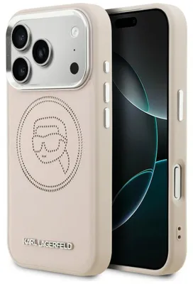 Obrázok produktu pre Puzdro s MagSafe pre iPhone 17 Pro s logom Karl Lagerfeld K Head - ružové