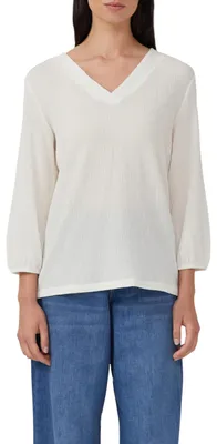 Produktbild von s.Oliver Damen T-Shirt – Relaxed Fit, V-Ausschnitt, 3/4-Ärmel