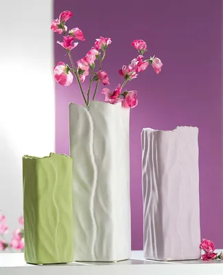 Produktbild von Gilde Porzellan Prickellampe Bauchig mit Blumen weiß E 14 max 40 W L = 14,5 x B = 14,5 x H = 34 cm