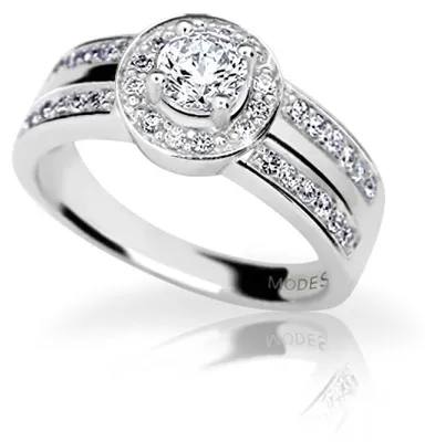 Imagen del producto de Anillo de plata atemporal con circonitas WAIYT-R. Diámetro: 52 mm