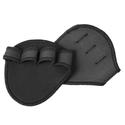 Produktbild von 2 Paar Halbfinger Trainingshandschuhe Gewichtheben,Rutschfeste Fitnesshandschuhe für Hanteltraining, Krafttraining & Workout, Schwarz