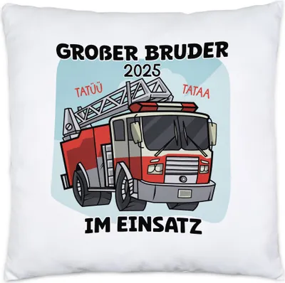 Produktbild von Großer Bruder 2025 Kissen Feuerwehrmann Retter Beschützer Feuerwehrmann Geschwister Liebe Familie Geborgenheit