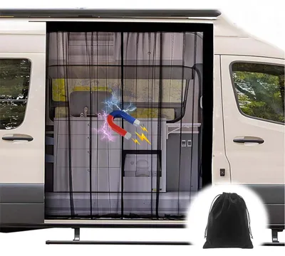 Productafbeelding van Solidchoice - Muggennet met Magnetische Sluiting voor Mercedes Sprinter en Ford Transit