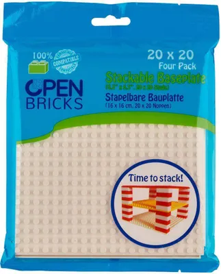 Produktbild von OPEN BRICKS Bauplatten 20x20 Weiß 4er
