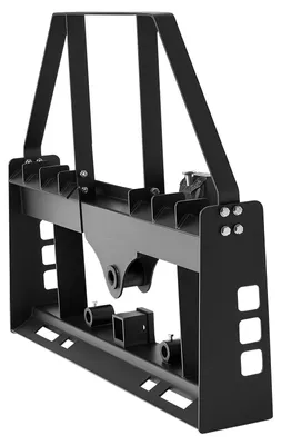 Produktbild von SucceBuy Palettengabelrahmen für Kompaktlader, 1814 kg Tragfähigkeit, 1150 mm Rahmenaufsätze mit 50,8 mm Anhängerkupplung und Speerhülsen, kompatibel mit Schnellkupplungs-Traktorladern, nur Rahmen