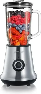 Obrázek produktu pro Mixér SEVERIN SM3734, 500 W, skleněná nádoba 1 l, 2 rychlosti + pulzní režim, nerezová ocel/černá