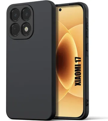 Image de Coque pour Xiaomi 17, Protection Silicone Souple Doux Slim Antichoc Anti-Rayures Noir