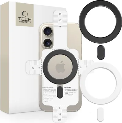 Obrázok produktu pre Tech-Protect Mmp-100 Magnetický bezpečnostný krúžok 2-Pack Black & White