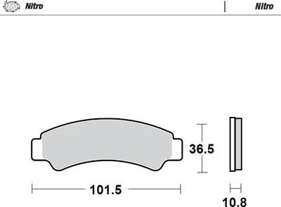 Obrázek produktu pro Sintermetall Enduro-Bremsbeläge: 21 (Nitro) Vorne Rechts/Links, Cf Moto C-Force 450 / 520 / 625 / 850, Z-F