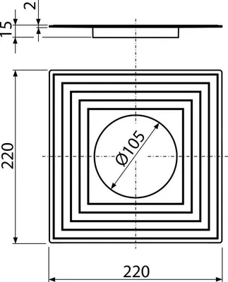 Image de AlcaDrain Manschette-2. Abdichtung DN105 für Bodenablauf
