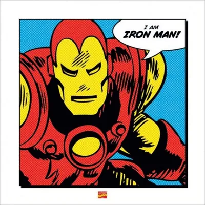 Produktbild von Kunstdruck Iron Man I Am 40x40cm