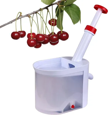 Produktbild von Manueller Kirsch- und Olivenentkerner mit Saugfuß und Auffangbehälter