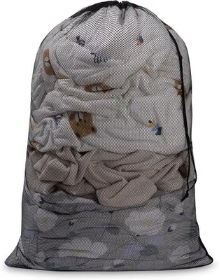 Image de Sac à linge 70 x 90 cm, réutilisable, noir