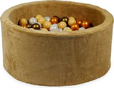 Produktbild von Trockenbecken 90x40 Cordsand mit Kugeln 300 Stück: Beige, Gold, Opaleszierend, Altgold