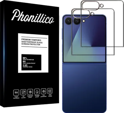 Produktbild von Hartglas für Samsung Galaxy Z FLIP 7 [2 Stück] Displayschutzfolie Screen Protector Film Anti-Kratzer Glas Resistant Phonillico®