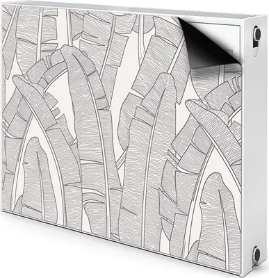 Produktbild von Magnet Heizkörper-Abdeckung Verkleidung Abdeckung Heizkörperabdeckung 100x60 cm  - Blätter, Banane