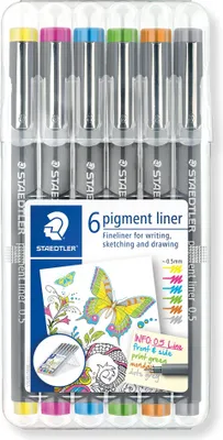 Produktbild von Staedtler Pigment Liner Fineliner 6 ST 0,5 mm