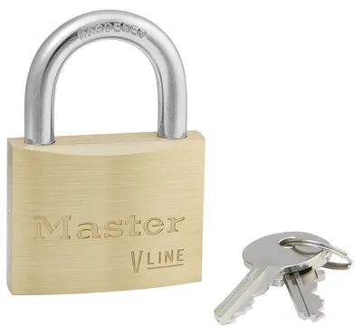 Productafbeelding van Master Lock 4150: Sleutelhangslot van messing, goudkleurig, 6,8 x 5 x 1,4 cm