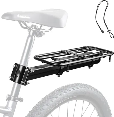 Zdjęcie produktu dla Bagażnik rowerowy, regulowany 22-29 cali, 15 kg, aluminium, na rower