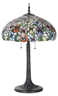 Image de Clayre & Eef Lampe de table Tiffany Ø 46x72 cm Vert Verre