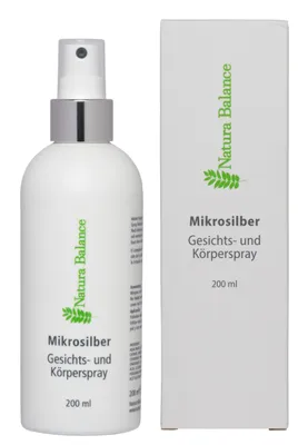 Produktbild von 200ml Microsilber Gesichts- und Körperspray Spray Silber Microsilver Mikrosilber Silberspray BG Aftersun Sonnenbrand Silbercreme vegan