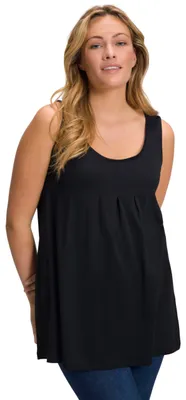 Image de Ulla Popken - Haut en tricot pour femmes, couleur noire, taille 42+