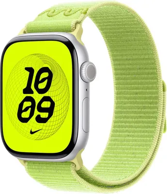 Produktbild von Apple Nike Sport Loop Band Grün Nylon, Recyceltes Polyester, Elasthan