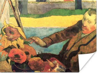 Produktbild von MuchoWow® Poster Der Sonnenblumenmaler - Vincent van Gogh 160x120 cm - Foto Plakat