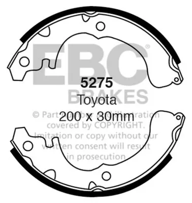 Produktbild von EBC Bremsbackensatz Hinten Toyota