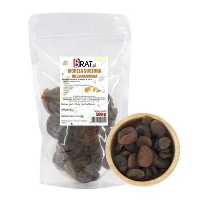 Zdjęcie produktu dla Morele suszone niesiarkowane 500g Brat.pl