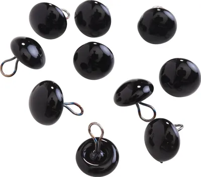 Produktbild von Bärenaugen mit Öse, schwarz, Ø 8mm, 10 Stück