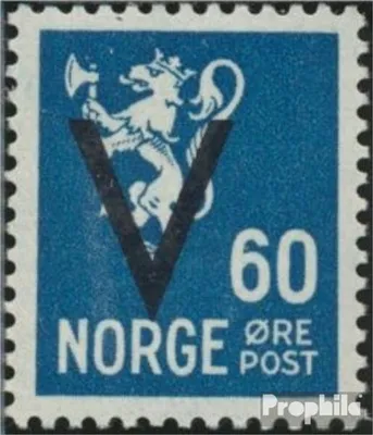 Produktbild von Briefmarken Norwegen 1941 Mi 252Y ohne Wasserzeichen postfrisch Siegesausgabe