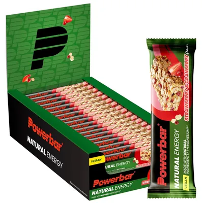 Produktbild von PowerBar Natural Energy, 24 x 40g Riegel BOX - Raspberry-Crisp