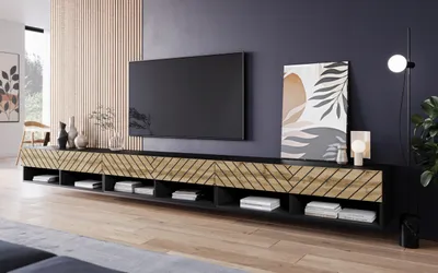 Obrázek produktu pro TV stolek CALIBURI 300 - černý / dub wotan