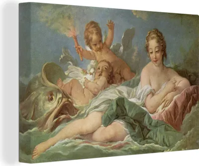 Obrázok produktu pre OneMillionCanvasses® - Obrazy na plátne - 140x90 cm, Zrodenie Venuše - maľba od Francois Boucher, nástenná dekorácia