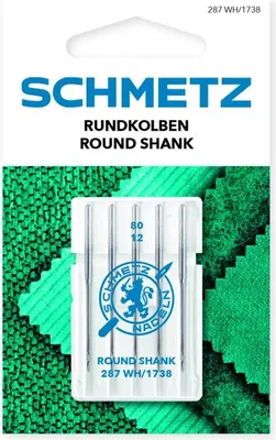 Obrázek produktu pro Jehly univerzální 287 WH/1738 VCS 80 ROUND SHANK