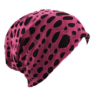 Produktbild von Beanie Muetze Destroyed Vintage Magenta