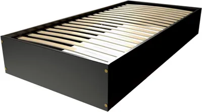 Produktbild von Bettkasten 90x200 - 1-Sitzer aus Massivholz - Schwarz