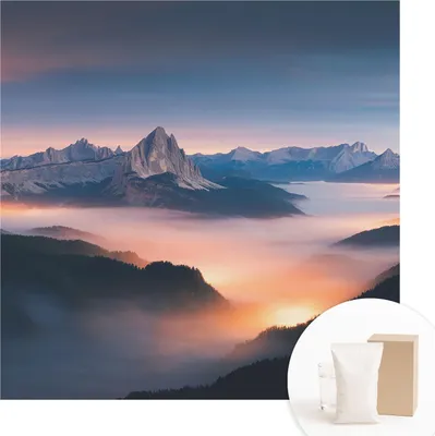 Obrázok produktu pre Samolepiaca fototapeta – nástenné obrazy do obývacej izby – 250 x 250 cm – dekoratívna fólia na stenu – moderný dizajn na dekoráciu stien – tapety do interiéru – vychádzajúce slnko