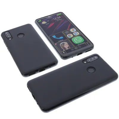 Produktbild von foto-kontor Hülle kompatibel mit Beafon M6S Tasche Gummi TPU Schutz Handytasche schwarz