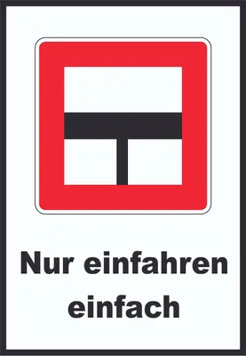 Produktbild von Nur einfahren in die Haupt­wasser­straße wenn niemand behindert wird Schild mit Symbol und Text A3 (297x420mm)