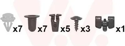 Produktbild von VAN WEZEL Montagesatz Kotflügel 5747796 Vorne Links Vorne Rechts für VW TIGUAN (AD1)