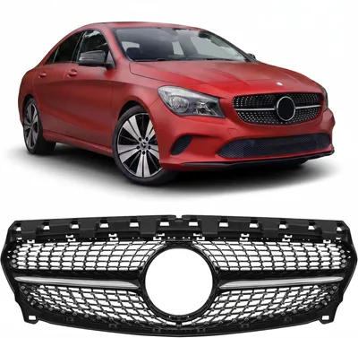Image de Grille de radiateur compatible avec MERCEDES CLA C117 W117 2017-2019 DIAMOND NOIR