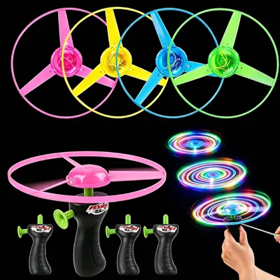 Imagen del producto de Hélice para cometas, disco volador, helicóptero de juguete, ligero, de colores, para uso en exteriores, ideal para actividades de verano