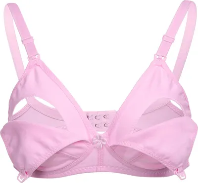 Produktbild von Vorne offener Schwangerschafts-Still-BH aus Baumwolle für schwangere Frauen (Rosa 42/95)
