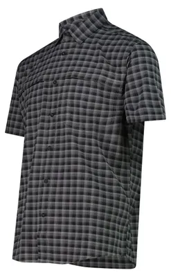 Image de Chemise à carreaux pour hommes CMP, modèles 52528-48, 52528-50, 52528-52, 52528-54, 52528-56, référence CMP-35S5717, couleur gris anthracite, taille 48