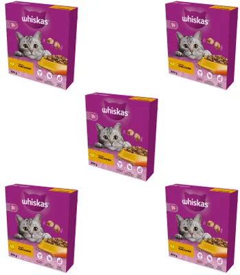 Zdjęcie produktu dla Sucha karma dla starszych kotów z kurczakiem Whiskas Senior 5x800g