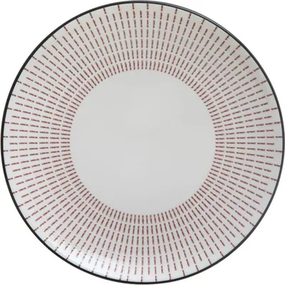 Produktbild von Satz von 6 flachen tellern red line 27cm - SG Secret de Gourmet