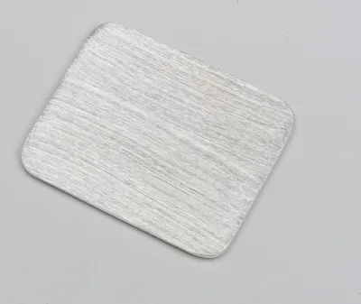 Produktbild von Kerzenteller Flachteller Rechteckig Alu gebürstet Silber 10 x 8 cm ideal für Kerzen, Taufkerzen, Hochzeitskerzen, Trauerkerzen